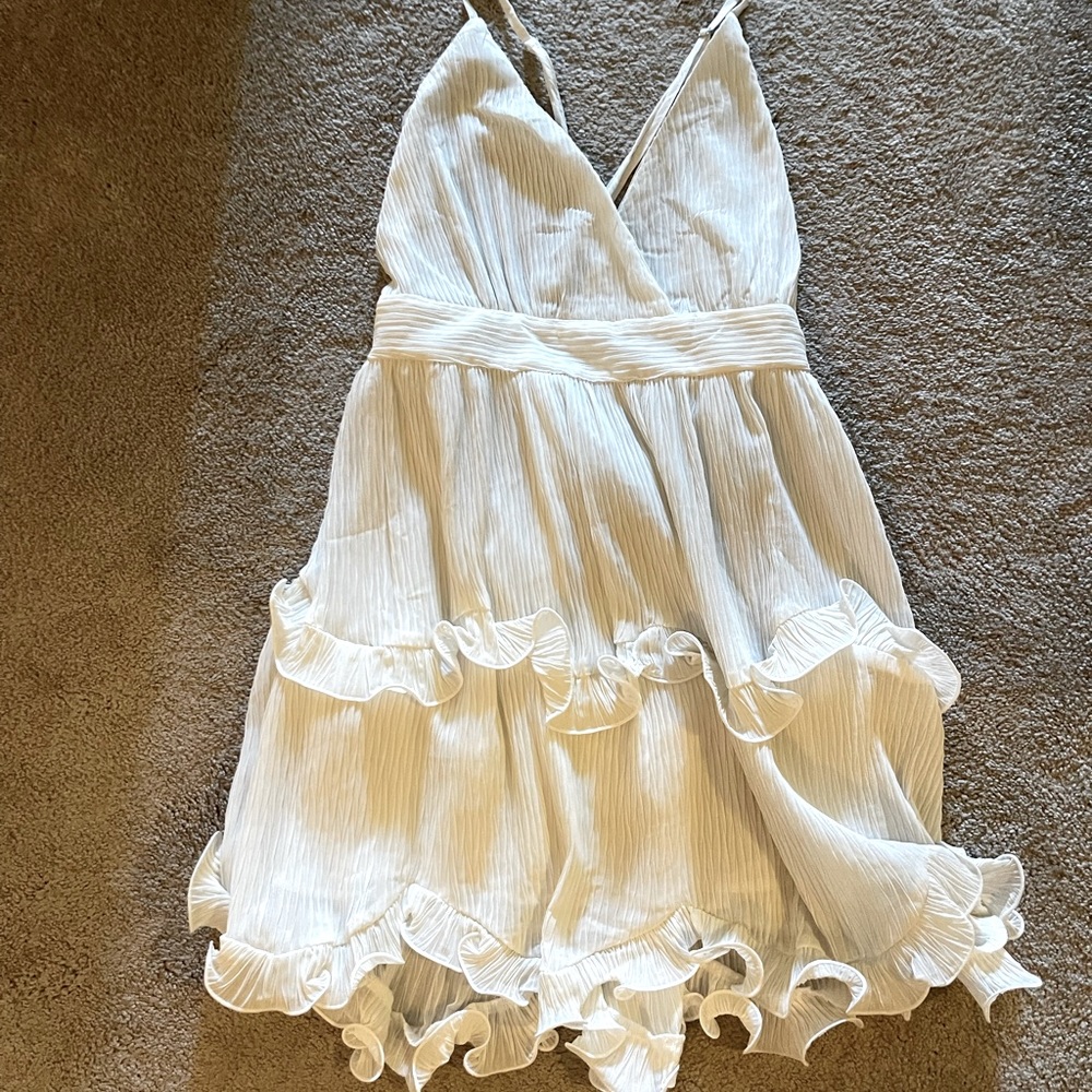 New White Boho Mini Dress
